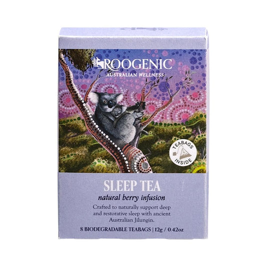 ROOGENIC AUSTRALIAN WELLNESS SLEEP TEA NATURAL BERRY INFUSION X 8 TEABAGS