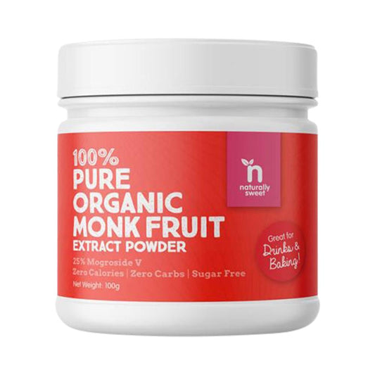 NATURALLY SWEET 100% PURE ORGANIC MONK FRUIT 100G