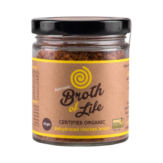 BROTH OF LIFE ORGANIC DEHYDRATED CHICKEN BROTH JAR 90G