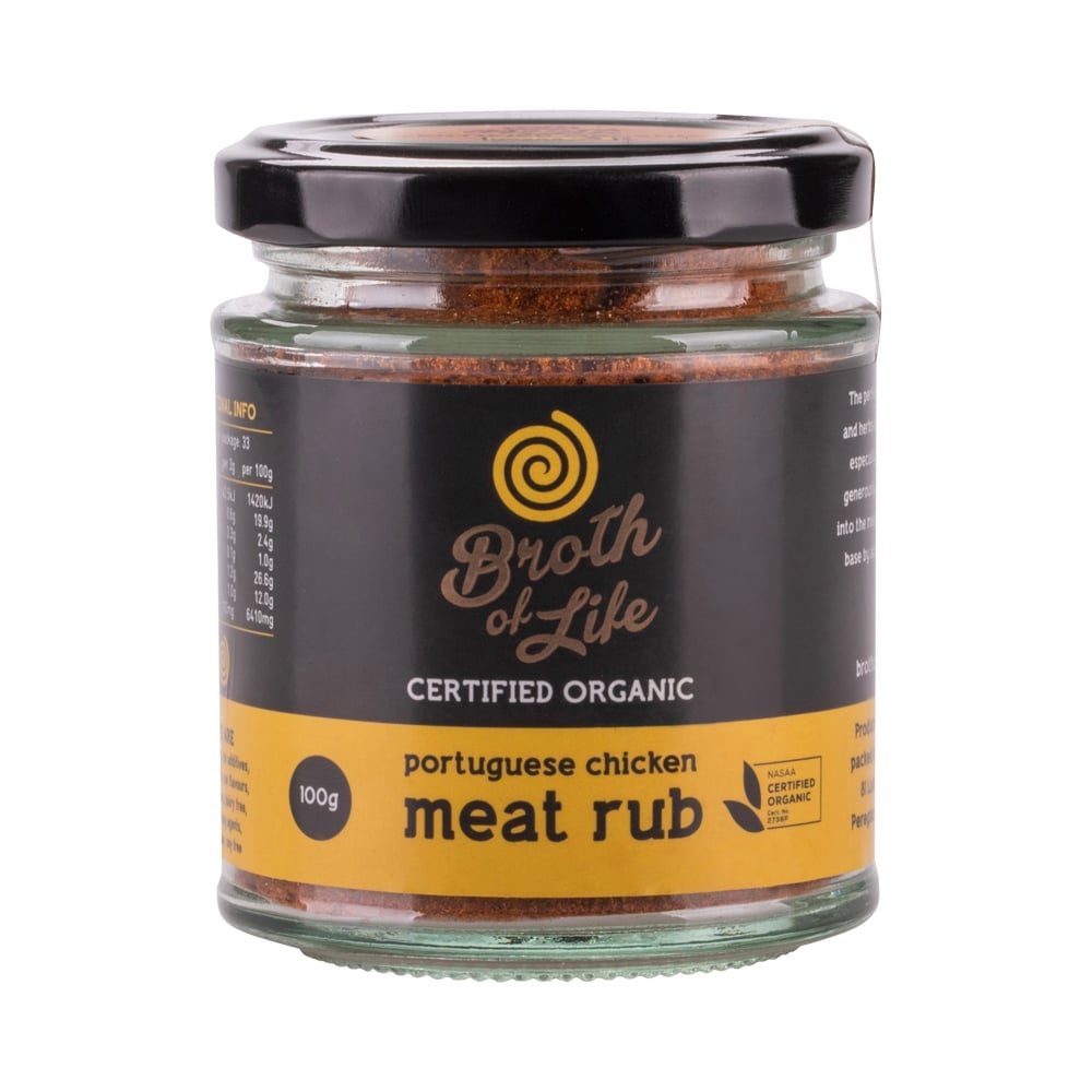 BROTH OF LIFE ORGANIC MEAT RUB PORTUGUESE CHICKEN 100G