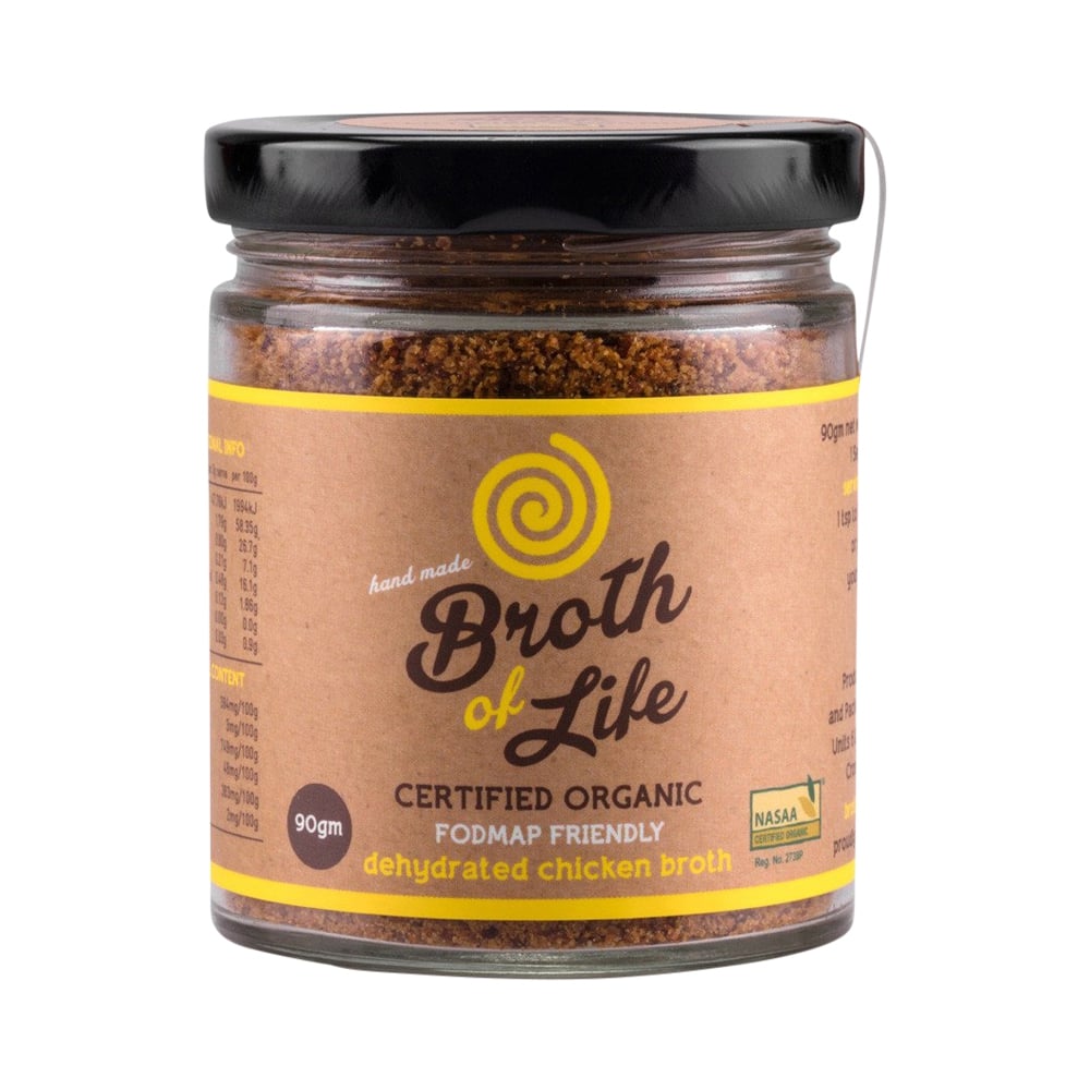 BROTH OF LIFE ORGANIC DEHYDRATED CHICKEN BROTH FODMAP FRIENDLY 90G