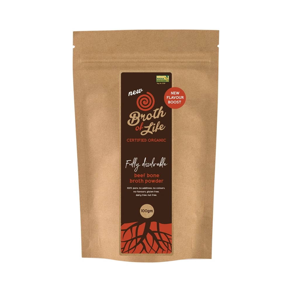 BROTH OF LIFE ORGANIC FREEZE DRIED BEEF BONE BROTH POWDER 100G