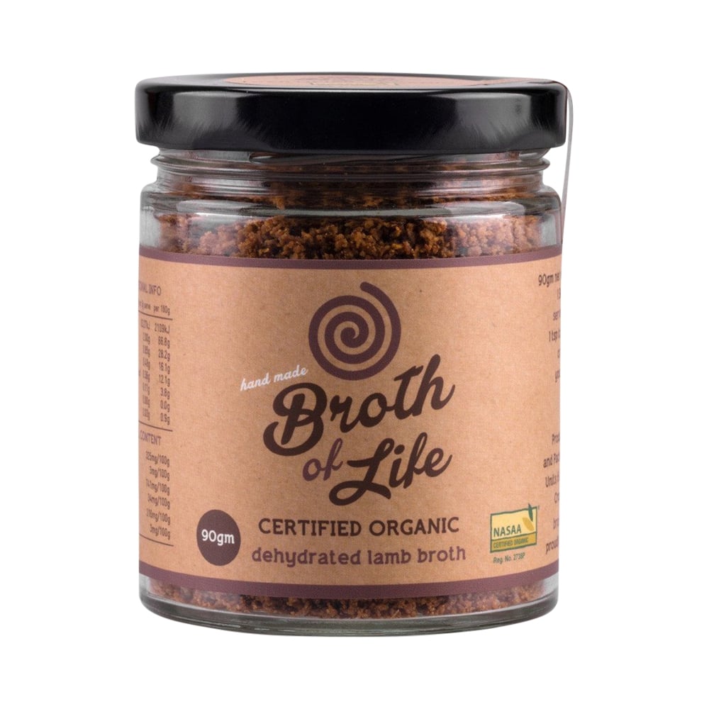 BROTH OF LIFE ORGANIC DEHYDRATED LAMB BROTH JAR 90G