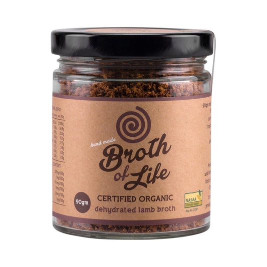 BROTH OF LIFE ORGANIC DEHYDRATED LAMB BROTH JAR 90G