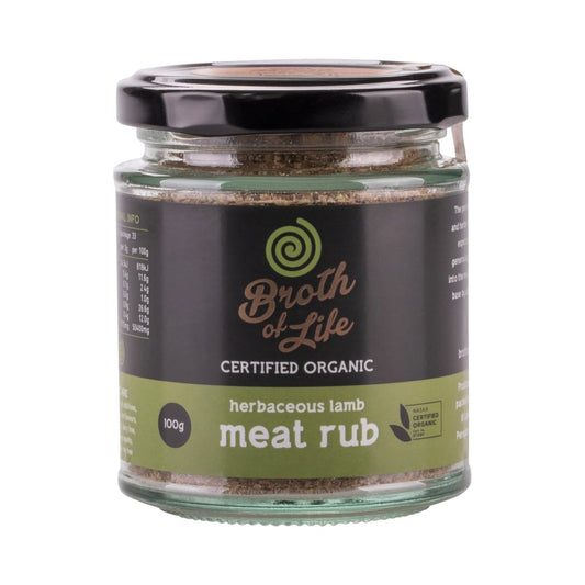 BROTH OF LIFE ORGANIC MEAT RUB HERBACEOUS LAMB 100G