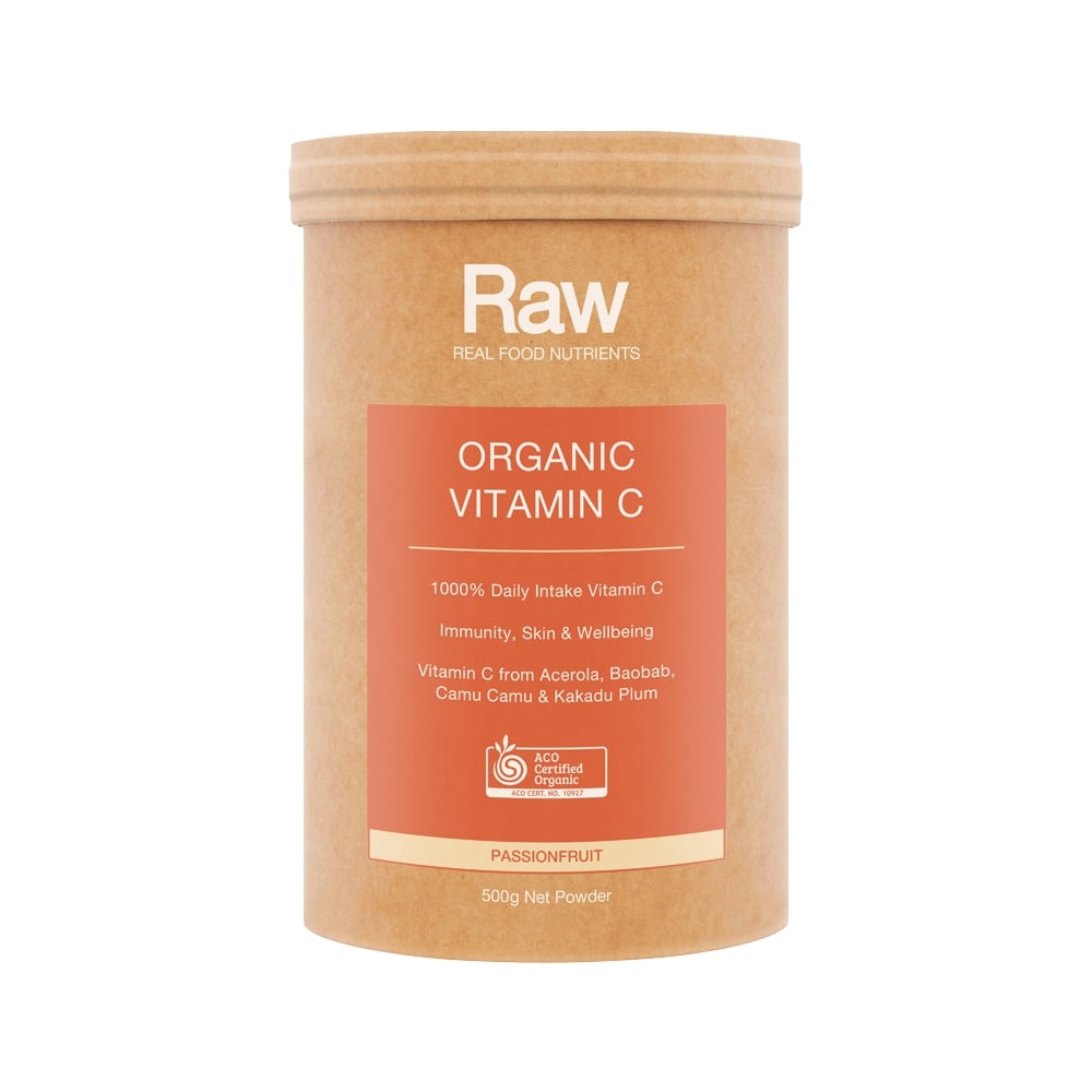 RAW REAL FOOD NUTRIENTS ORGANIC VITAMIN C PASSIONFRUIT 500G