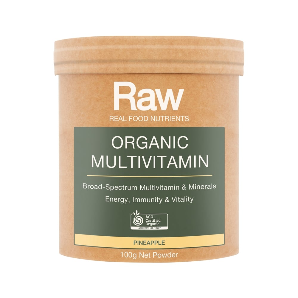 RAW REAL FOOD NUTRIENTS ORGANIC MULTIVITAMIN PINEAPPLE 100G