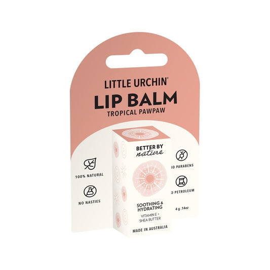 LITTLE URCHIN LIP BALM TROPICAL PAWPAW 4G