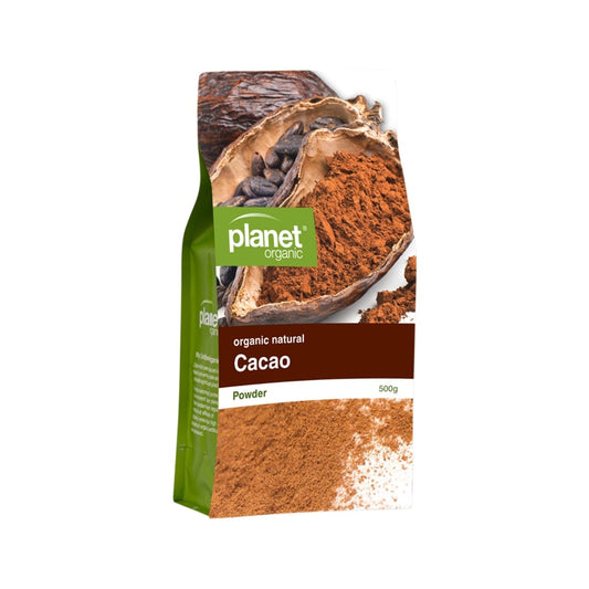PLANET ORGANIC ORGANIC NATURAL CACAO POWDER 500G