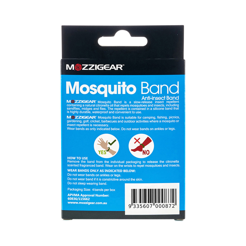 MOZZIGEAR MOSQUITO BAND ADULTS X 4 PACK
