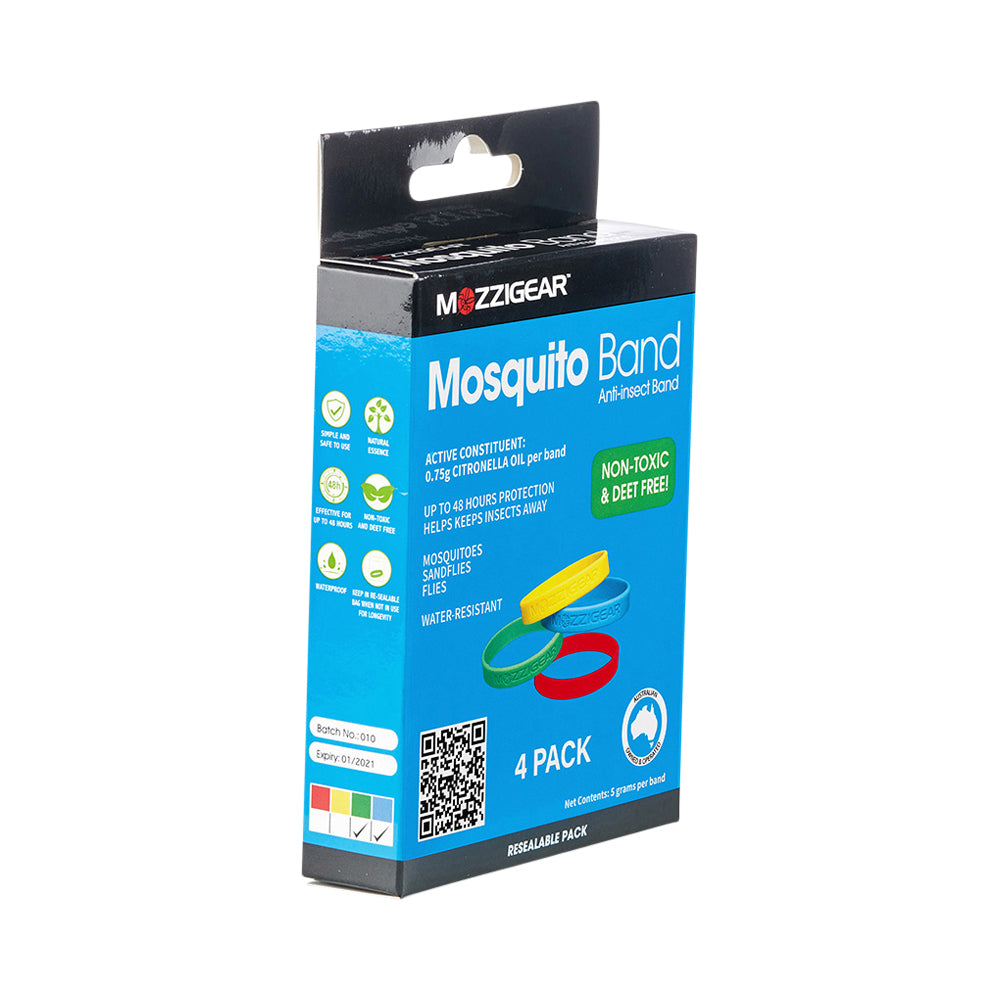 MOZZIGEAR MOSQUITO BAND ADULTS X 4 PACK