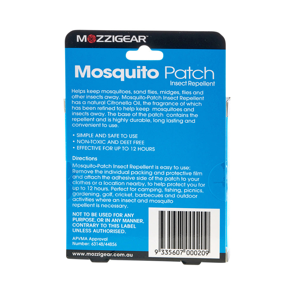 MOZZIGEAR MOSQUITO PATCH X 10 PACK