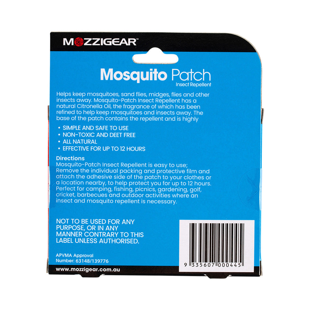 MOZZIGEAR MOSQUITO PATCH X 24 PACK