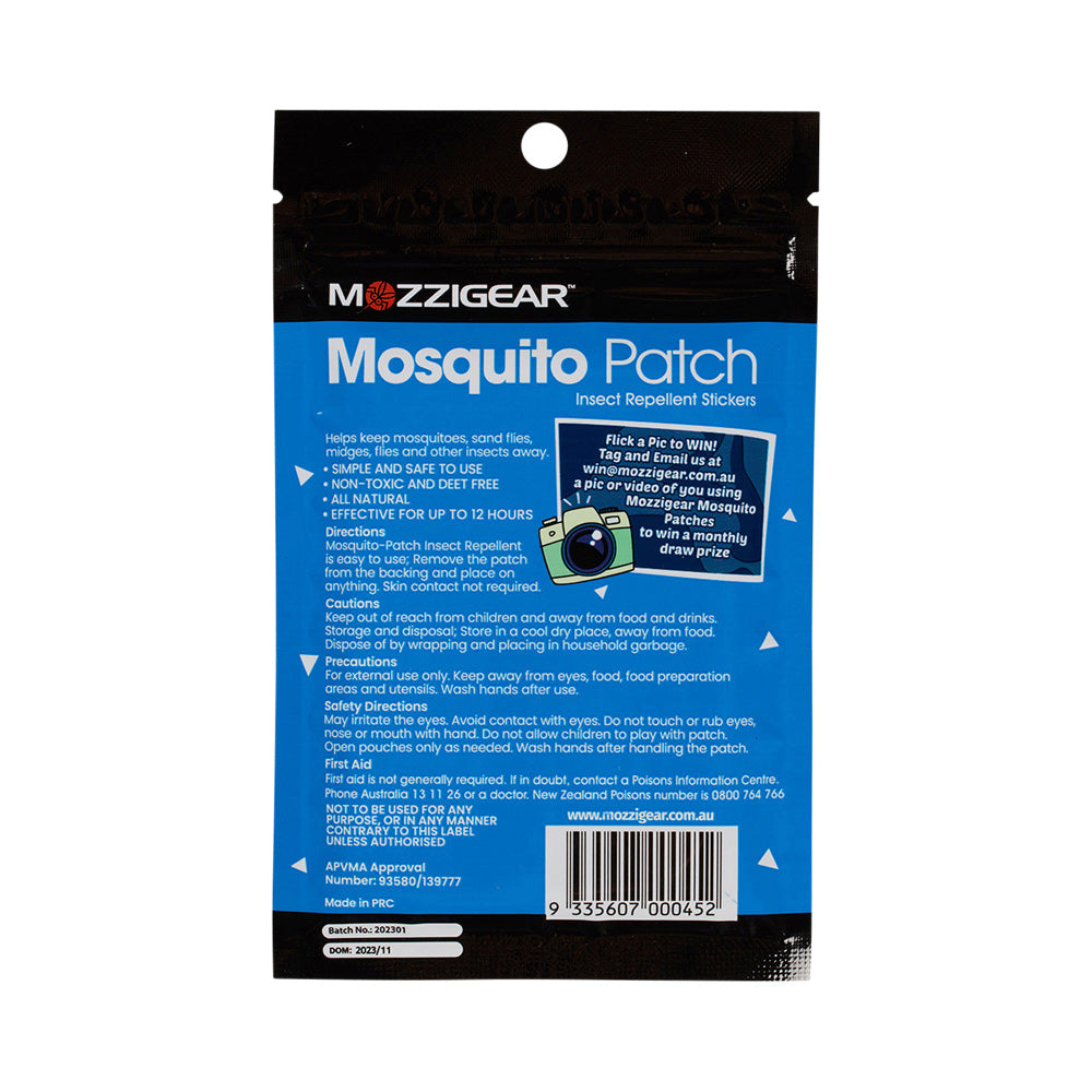 MOZZIGEAR MOSQUITO PATCH KIDS X 72 PACK