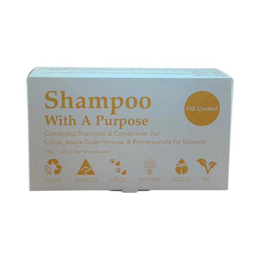SHAMPOO WITH A PURPOSE COMBINED SHAMPOO & CONDITIONER BAR OIL CONTROL 135G