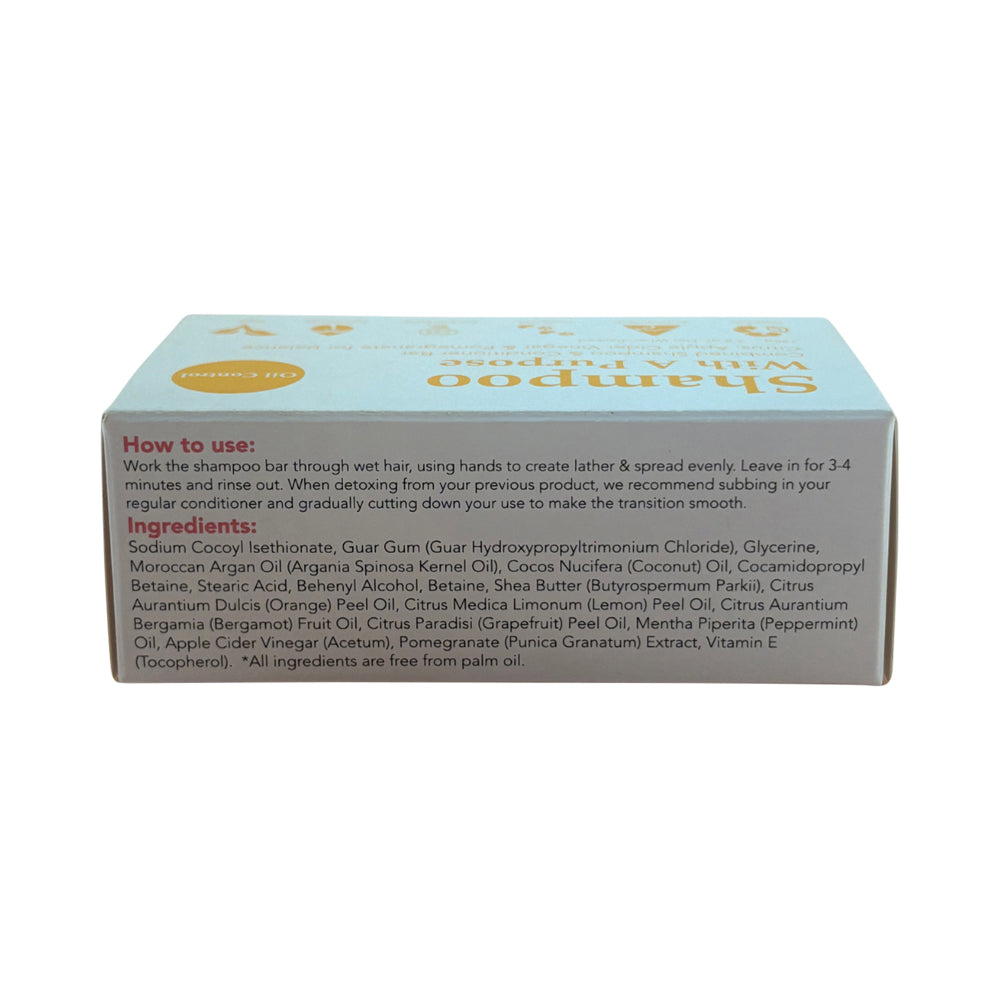 SHAMPOO WITH A PURPOSE COMBINED SHAMPOO & CONDITIONER BAR OIL CONTROL 135G