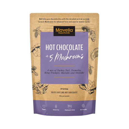 MAVELLA SUPERFOODS HOT CHOCOLATE + 5 MUSHROOMS 100G