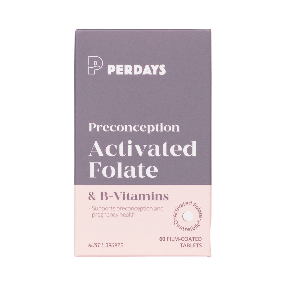 PERDAYS PRECONCEPTION ACTIVATED FOLATE & B-VITAMINS 60T