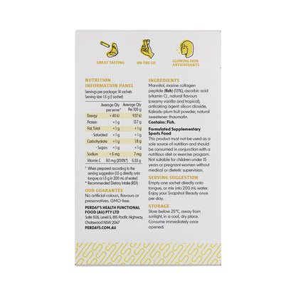 SNAP SHOT BEAUTY PINA COLADA FLAVOURED SACHET 1.5G X 14 PACK