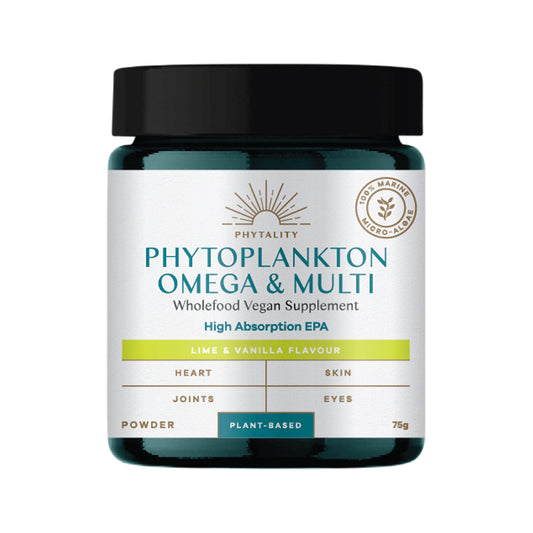PHYTALITY PHYTOPLANKTON OMEGA & MULTI LIME & VANILLA POWDER 75G
