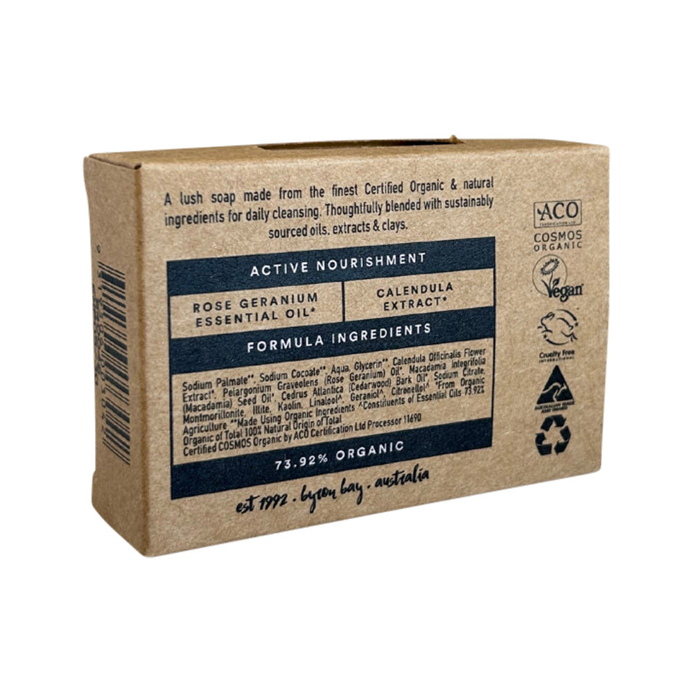 SANCTUM SOAP BAR ROSE GERANIUM & CALENDULA 100G