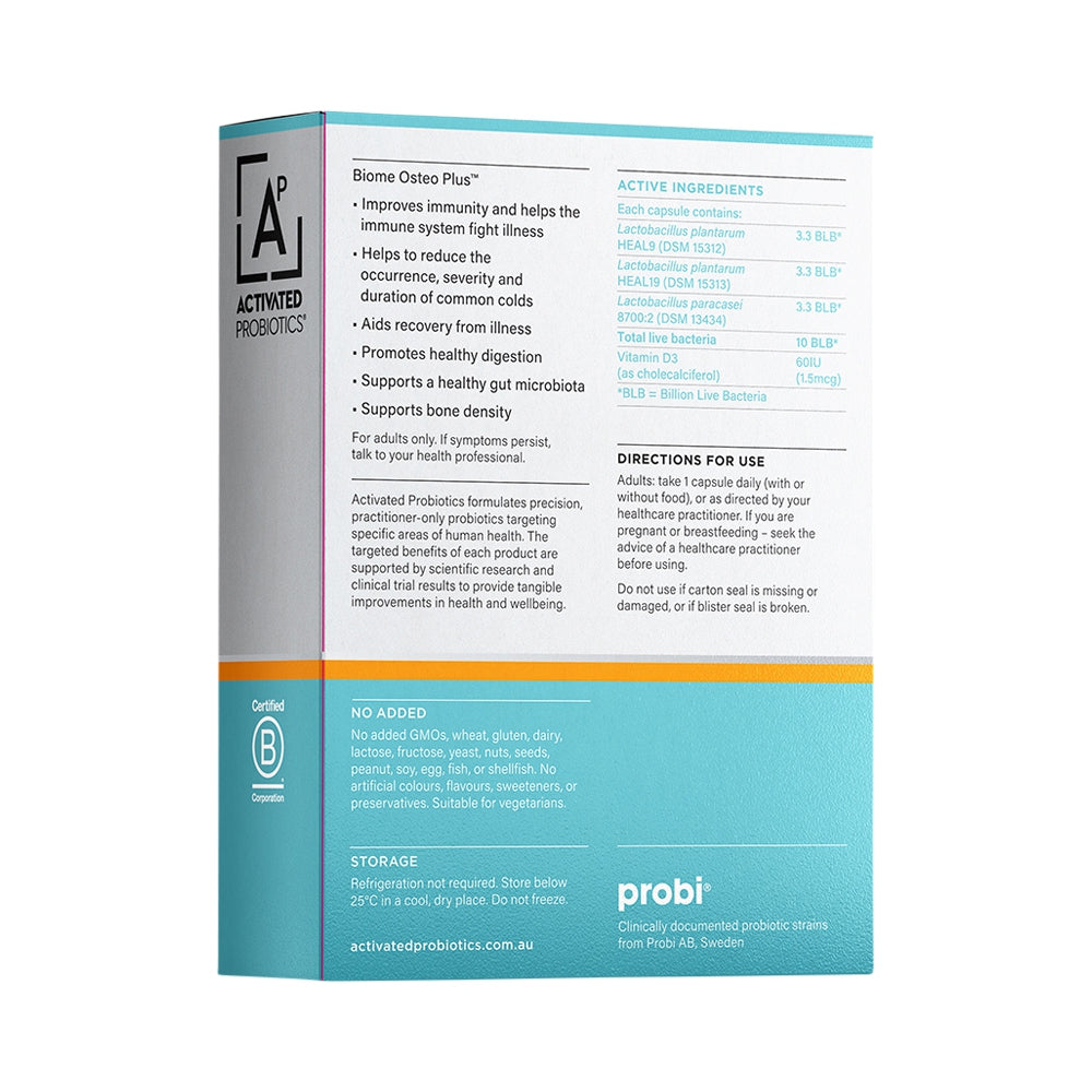 ACTIVATED PROBIOTICS BIOME OSTEO PLUS PROBIOTIC 30VC