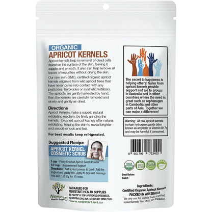 APRICARE Apricot Kernels - Organic Raw 500g