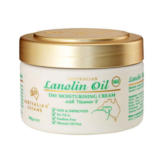 Australian Creams MkII Lanolin Oil Day Moisturising Cream with Vitamin E 250g