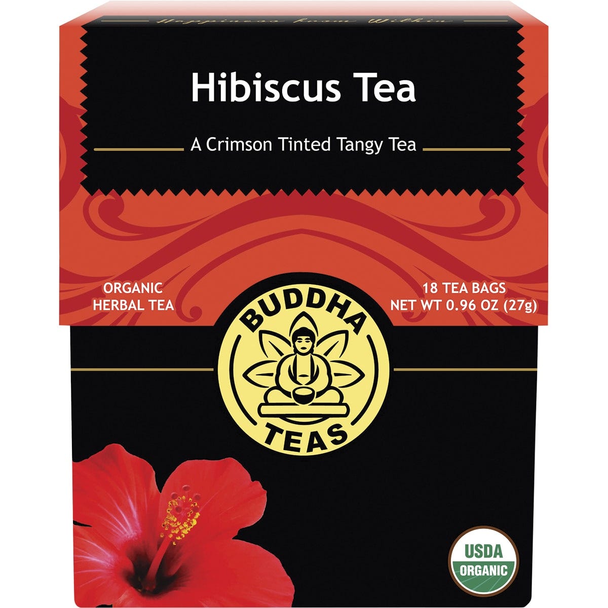 Buddha Teas	Organic Herbal Tea Bags Hibiscus Tea 18pk