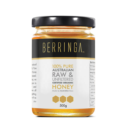 Berringa Organic Raw & Natural Eucalyptus Honey 500g