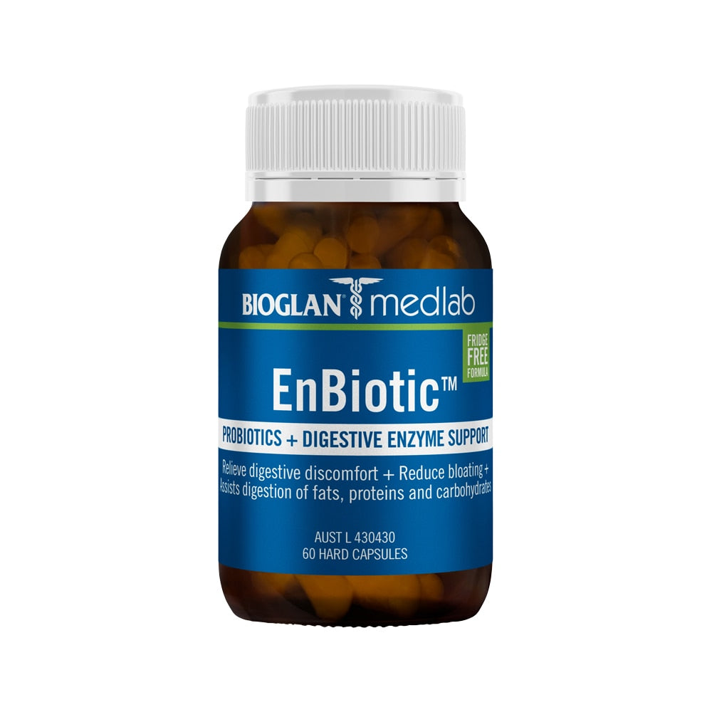 Bioglan Medlab EnBiotic Probiotics + Digestive Enzyme Support 60c