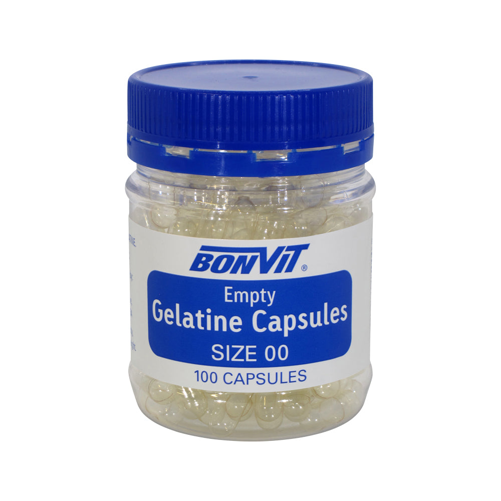 Bonvit Empty Gelatine Capsules Size '00' 100c