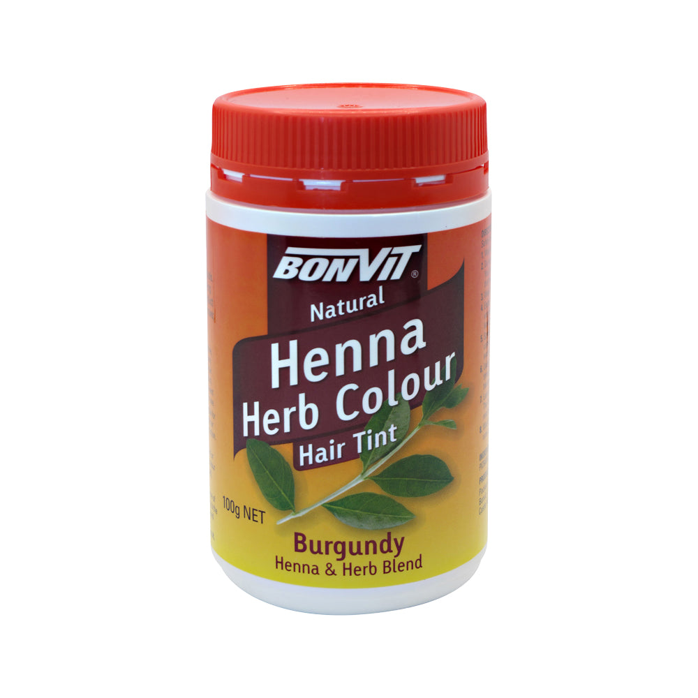 Bonvit Natural Hair Tint Henna Herb Colour (Henna & Herb Blend) Burgundy 100g