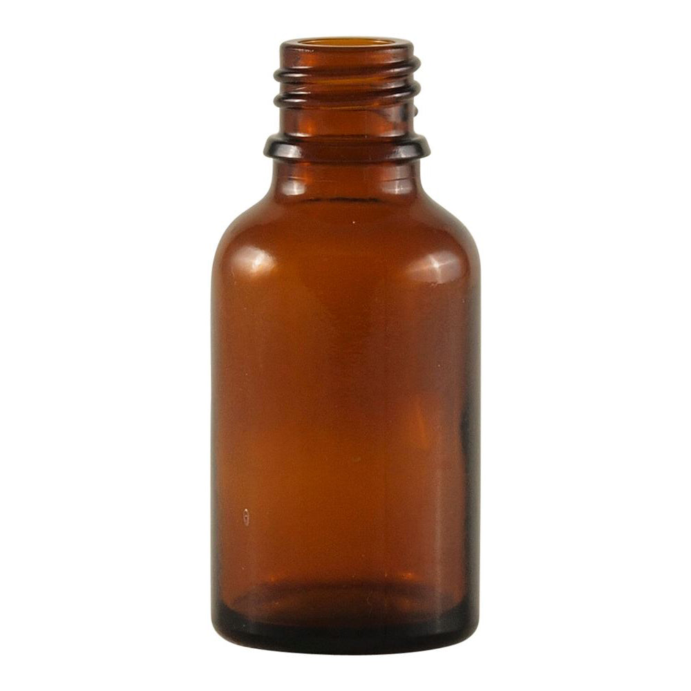 Bottle Glass Amber 25ml (18mm neck diameter) (single)
