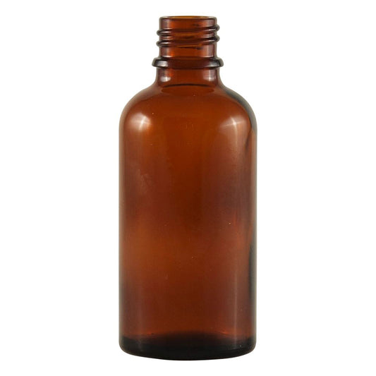 Bottle Glass Amber 50ml (18mm neck diameter) (single)