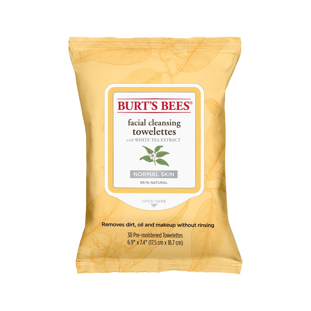 Burt's Bees Facial Cleansing Towelettes Normal Skin (with White Tea Extract) x 30 Pack