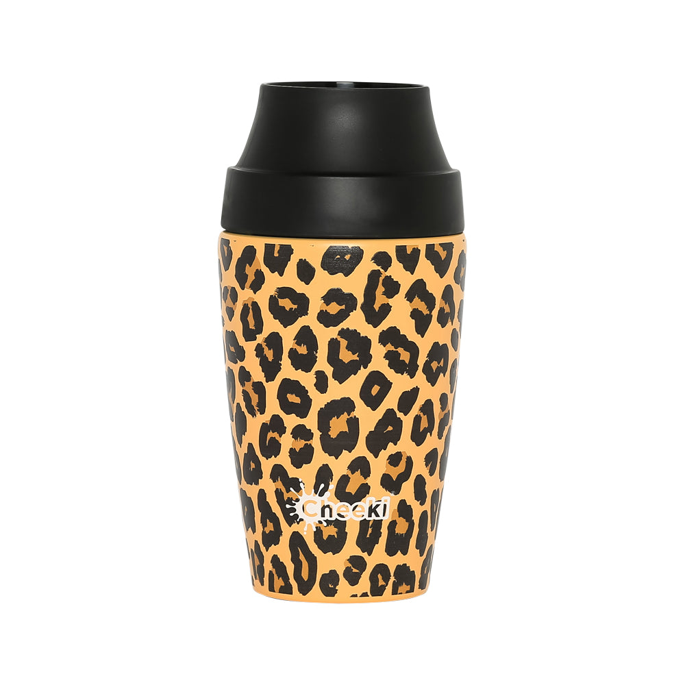 Cheeki Insulated Coffee Mug 3D Leopard 350ml