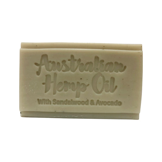 Clover Fields Natures Gifts Essentials Australian Hemp Oil with Sandalwood & Avocado Coconut-Base Soap 150g