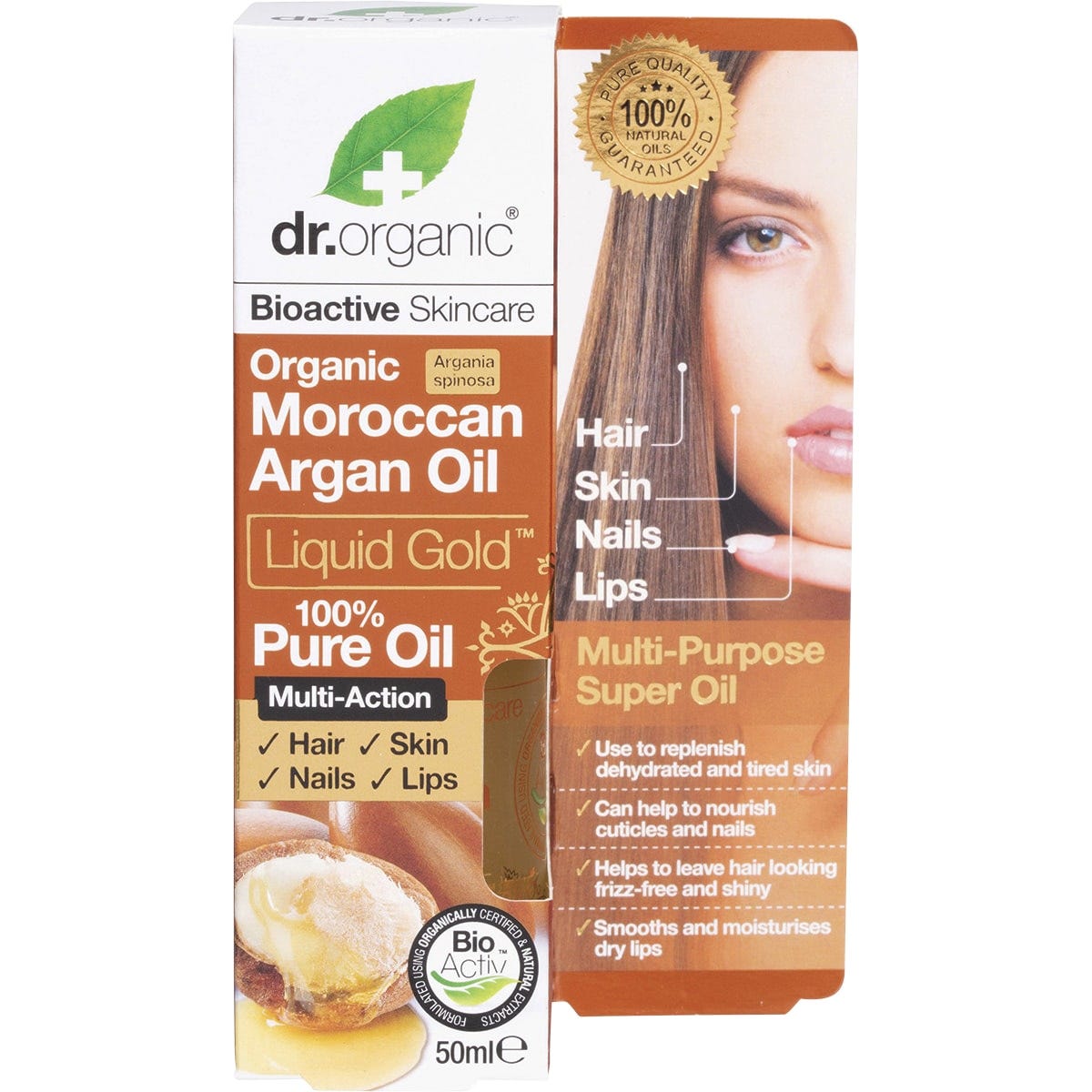 DR ORGANIC Pure Oil Organic Moroccan Argan Oil 50ml