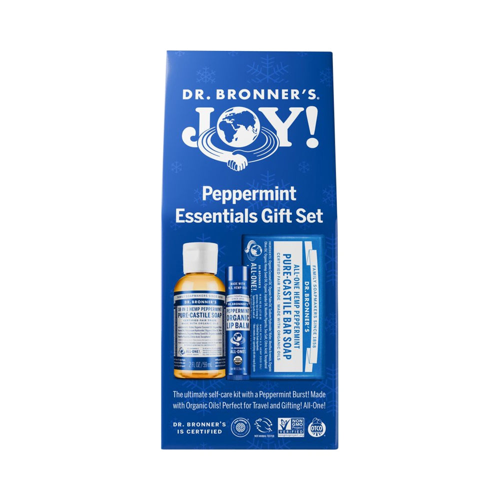 DR. BRONNERS JOY PEPPERMINT ESSENTIALS GIFT PACK