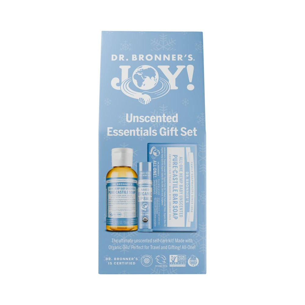 DR. BRONNERS JOY UNSCENTED ESSENTIALS GIFT PACK