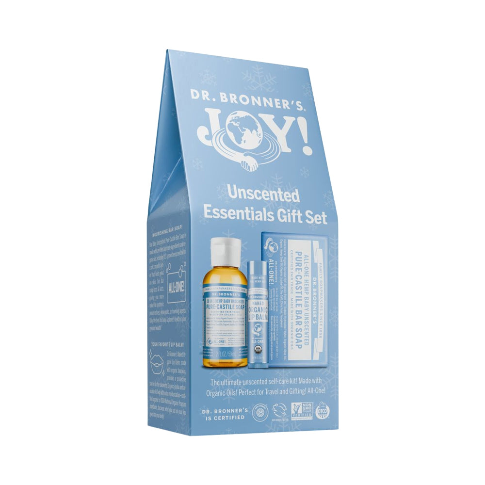DR. BRONNERS JOY UNSCENTED ESSENTIALS GIFT PACK