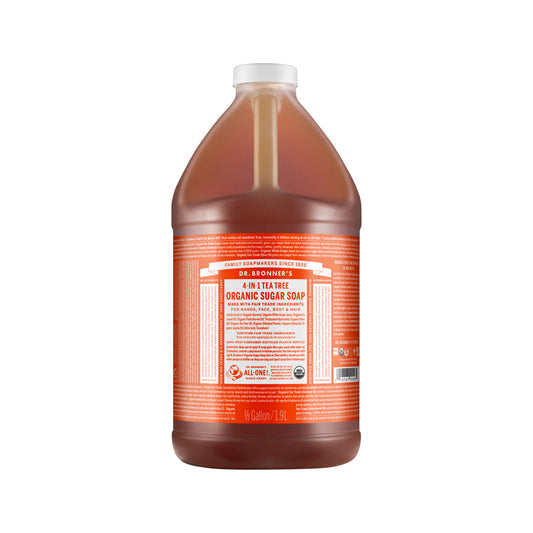 Dr. Bronner's Organic Sugar Soap Refill 4-in-1 Tea Tree (Pump) 1.9L