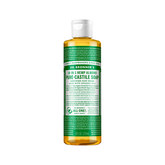 Dr. Bronner's Pure-Castile Soap Liquid (Hemp 18-in-1) Almond 237ml