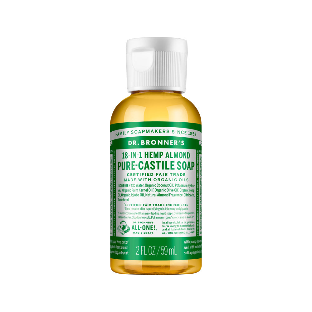 Dr. Bronner's Pure-Castile Soap Liquid (Hemp 18-in-1) Almond 59ml