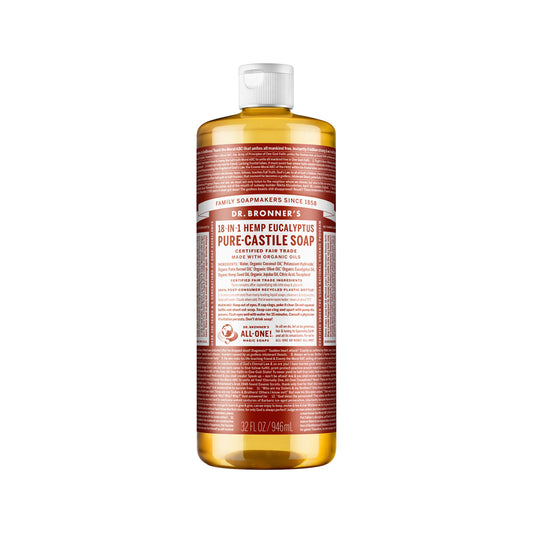 Dr. Bronner's Pure-Castile Soap Liquid (Hemp 18-in-1) Eucalyptus 946ml