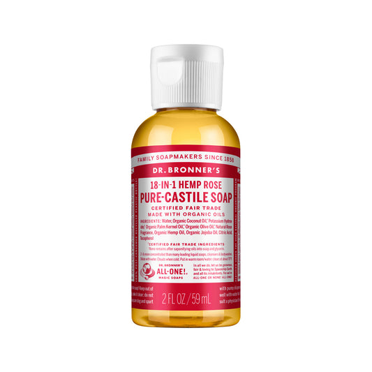 Dr. Bronner's Pure-Castile Soap Liquid (Hemp 18-in-1) Rose 59ml