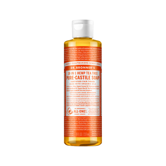 Dr. Bronner's Pure-Castile Soap Liquid (Hemp 18-in-1) Tea Tree 237ml