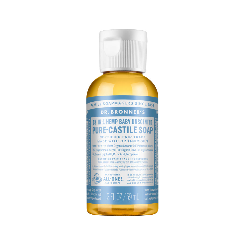 Dr. Bronner's Pure-Castile Soap Liquid (Hemp 18-in-1) Unscented (Baby) 59ml