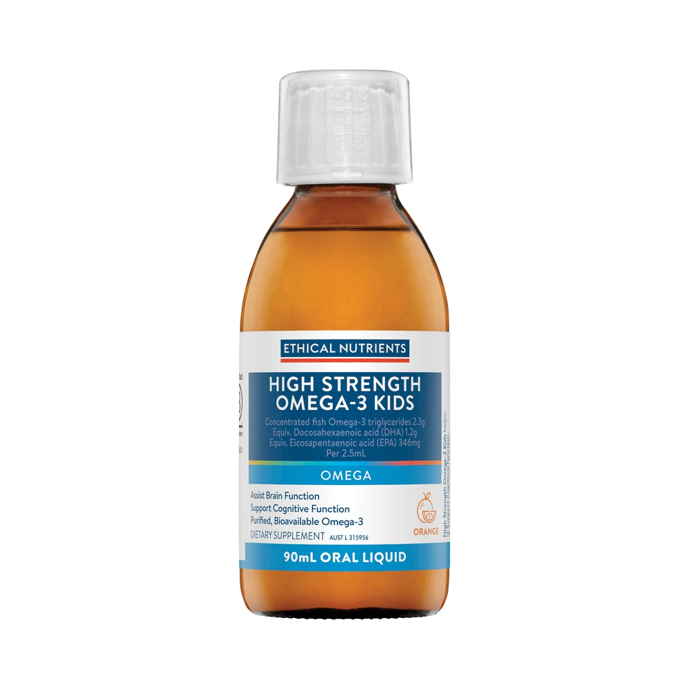 ETHICAL NUTRIENTS HGH STRENGTH OMEGA-3 KIDS ORANGE ORAL LIQUID 90ML